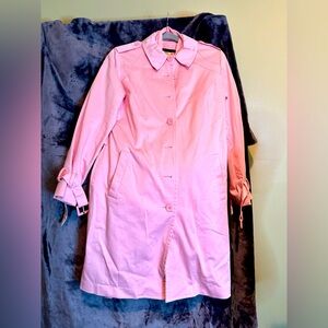 Women’s Apostrophe Trench Coat Size 8 Pink Excellent Condition #JUSTIN